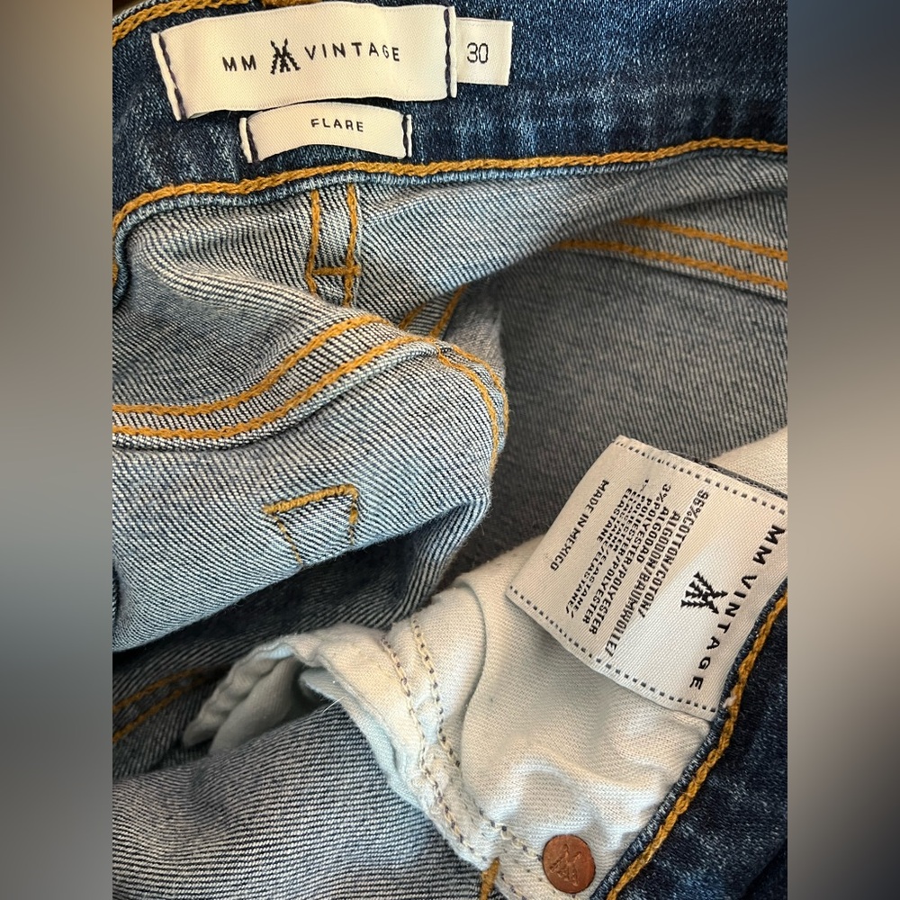 Vintage Flare Embroidered Jeans - Picture 3 of 3